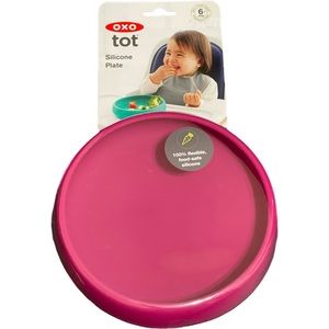 OXO Tot Silicone Plate Pink Baby bowl